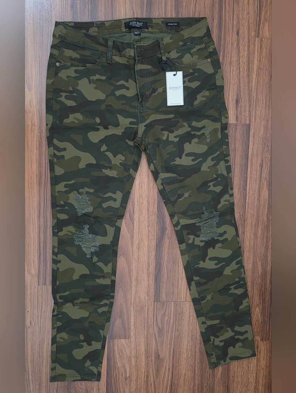Judy Blue Olive Green Camo Skinny Jeans